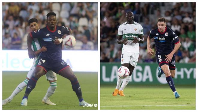 Bouldini y Barbero, jugando con el Dépor (Fotos: LALIGA).