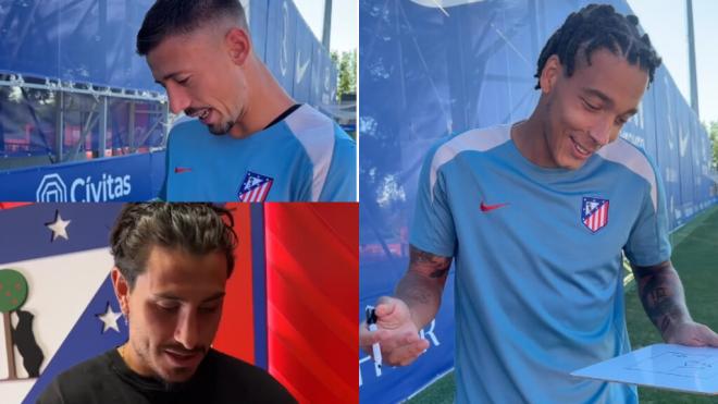 Lenglet, Witsel y Giménez explican qué es un fuera de juego (Montaje: Instagram Atlético)