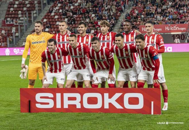 Once del Sporting ante el Castellón (Foto: LaLiga).