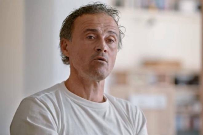 Luis Enrique, durante su documental (Foto: @Movistar).