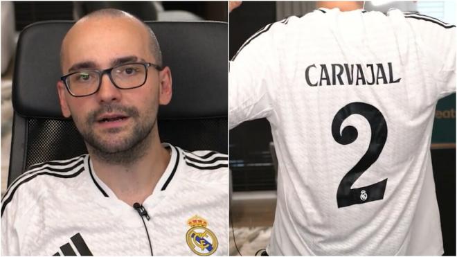 El Xokas con su nueva camiseta del Real Madrid (Fuente: redes sociales)