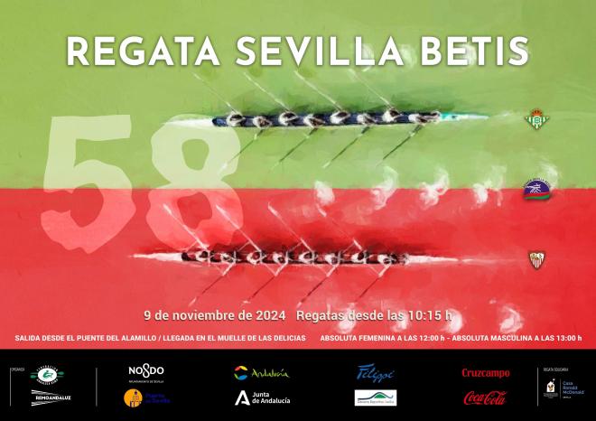 Cartel conmemorativo de la 58 edición de la regata Sevilla-Betis.