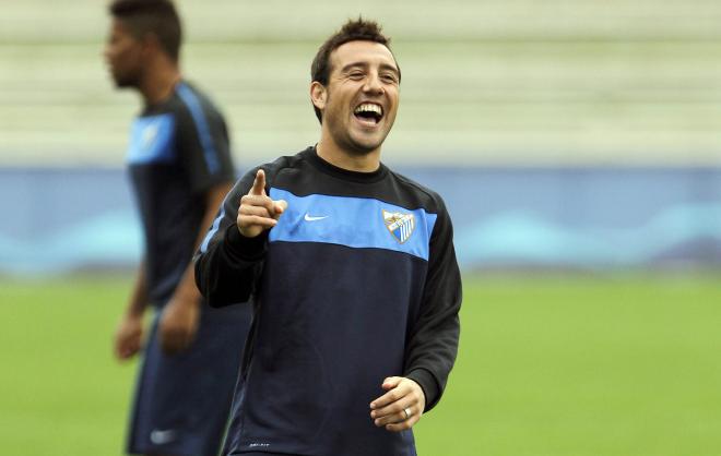 Santi Cazorla, durante su etapa como malaguista (Foto: Málaga CF).