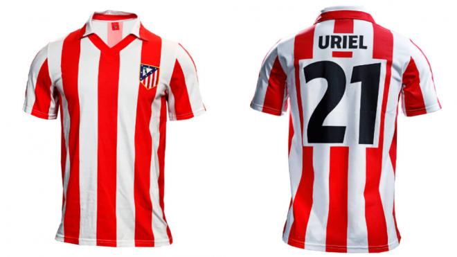 La camiseta del Atlético de Madrid de Marino Uriel (Fuente: Atlético de Madrid)