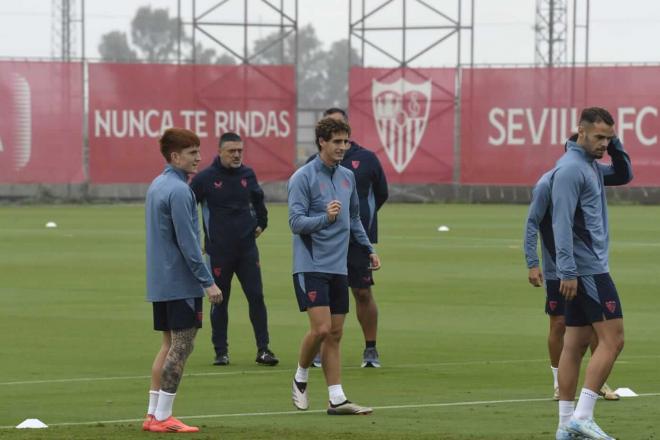 Manu Bueno y García Pimienta, en un entrenamiento (Foto: Kiko Hurtado).