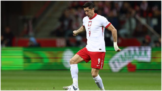 Robert Lewandowski durante el partido de Polonia contra Croacia. (Fuente: Europa Press)