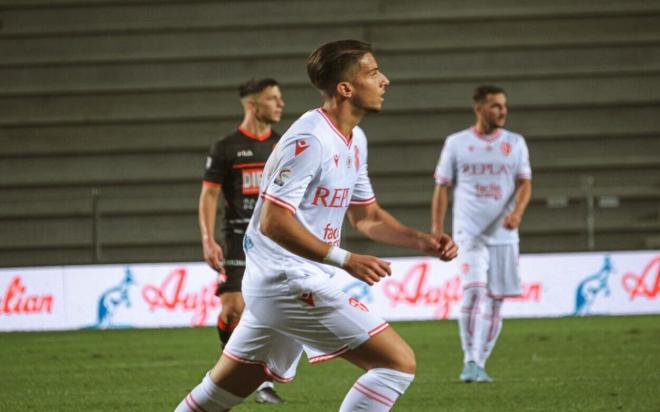 Michael Liguori celebra un gol con el Pádova.