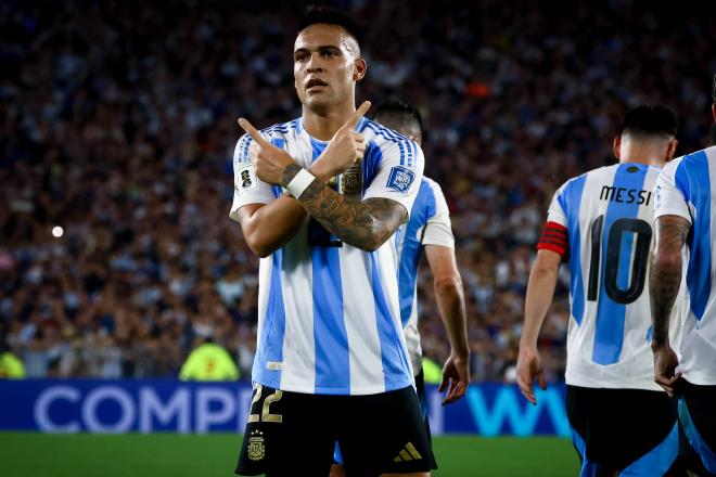 Lautaro Martínez con la camiseta de la Selección Argentina (Cordon Press)