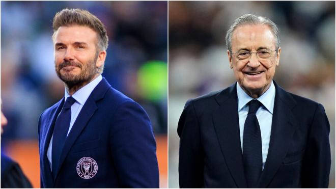 David Beckham y Florentino Pérez (Fuente: Cordon Press)