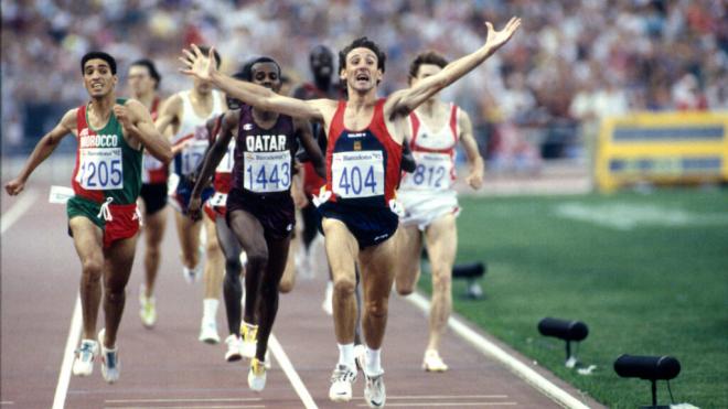 Fermín Cacho durante los Juegos Olímpicos de Barcelona 92 (foto: Cordon Press).