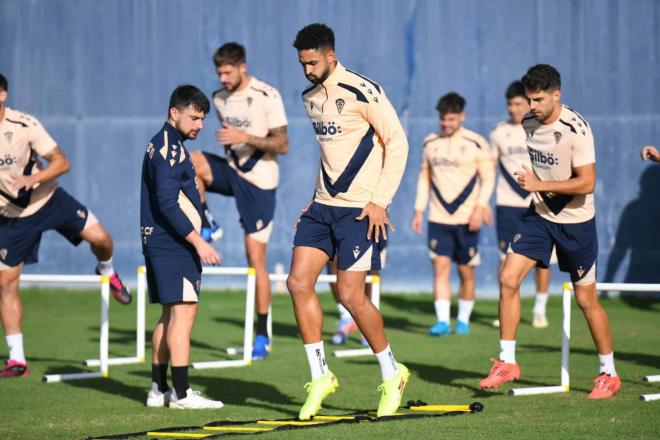 Chris Ramos, en la sesión de este jueves (Foto: Cádiz CF).