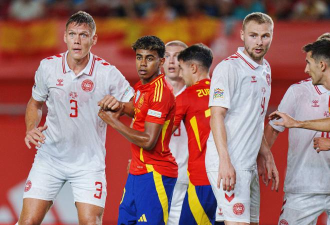 Lamine Yamal en el partido ante Dinamarca (Foto: Cordon Press)