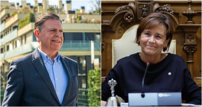 Alfredo Canteli y Carmen Moriyón, alcalde de Oviedo y alcaldesa de Gijón (Foto: X).