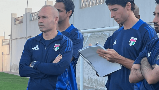 Andrés Iniesta, durante el curso de entrenador.