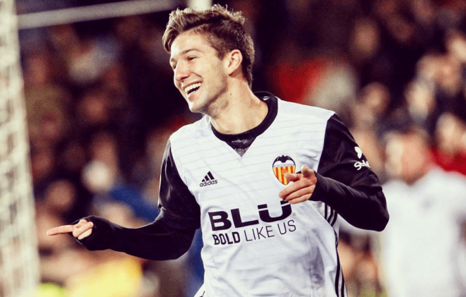 Luciano Vietto celebra un gol con el Valencia CF (Foto: Instagram @LucianoVietto).