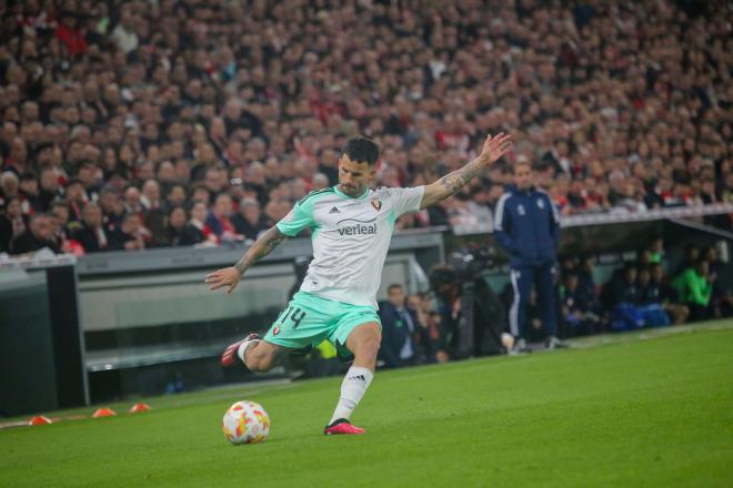 Rubén García, durante la semifinal copera Athletic - Osasuna (Foto: Cordon Press).