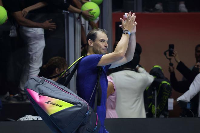 Rafa Nadal en el partido ante Calos Alcaraz (Fuente: Cordon Press)