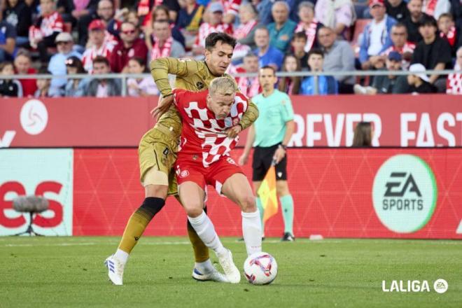 Martin Zubimendi jugó el partido entero en Girona (Foto: LALIGA).