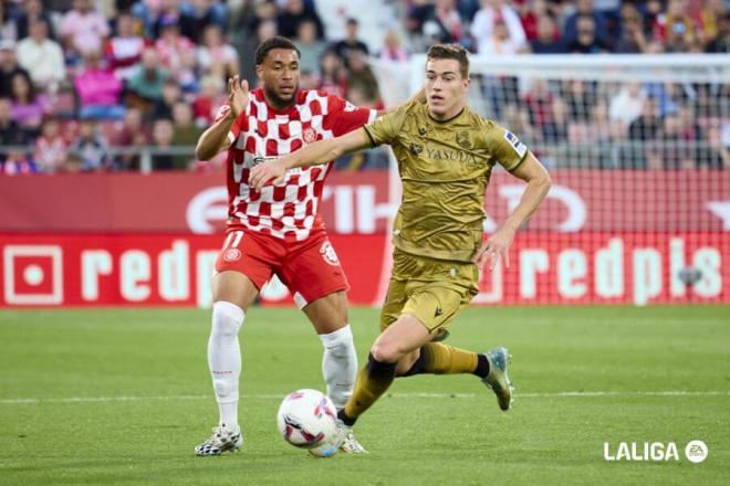 Luka Sucic en un lance del partido en Girona (Foto: LaLiga).