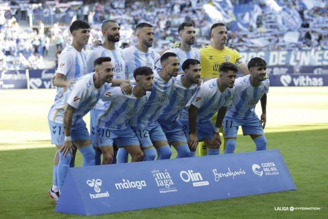 Once del Málaga en la jornada 10 contra el Oviedo. (Foto: LALIGA)