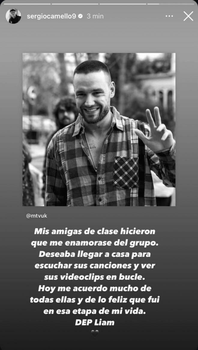 El mensaje de despedida de Sergio Camello para Liam Payne.