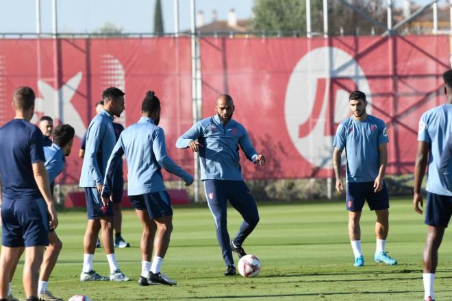 Marcao, en el entrenamiento de este sábado (Foto: Kiko Hurtado).