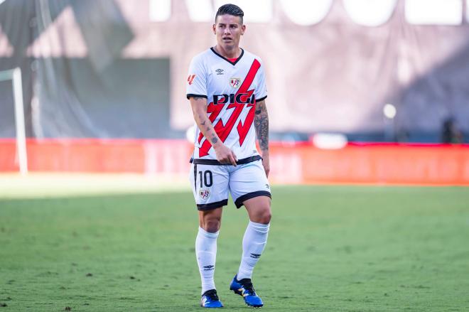 James Rodríguez, durante un partido con el Rayo Vallecano (Foto: Cordon Press).