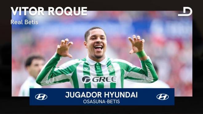 Vitor Roque, jugador Hyundai del Osasuna - Real Betis