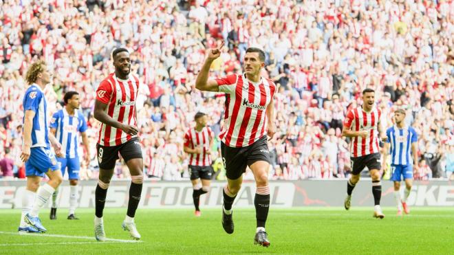 Gol de Dani Vivian ante el RCD Espanyol en San Mamés en el partido de la primera vuelta de LaLiga (Foto: Athletic Club).