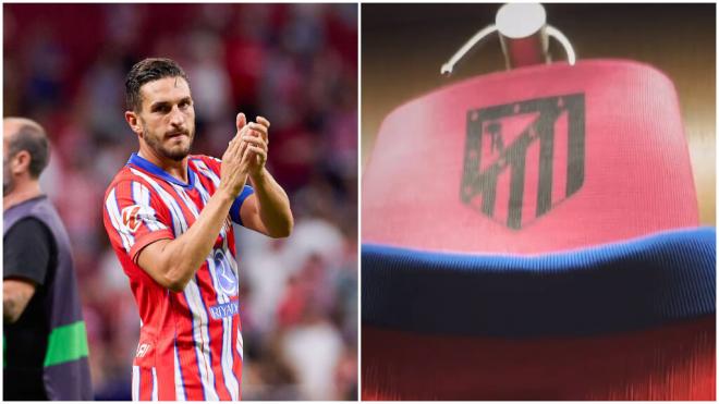 El brazalete rosa con el escudo del Atlético que portará Koke Resurreción ante el Leganés (foto