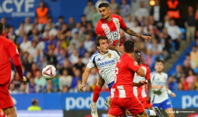 Francho Serrano, en el Zaragoza-Almería (Foto: LaLiga).