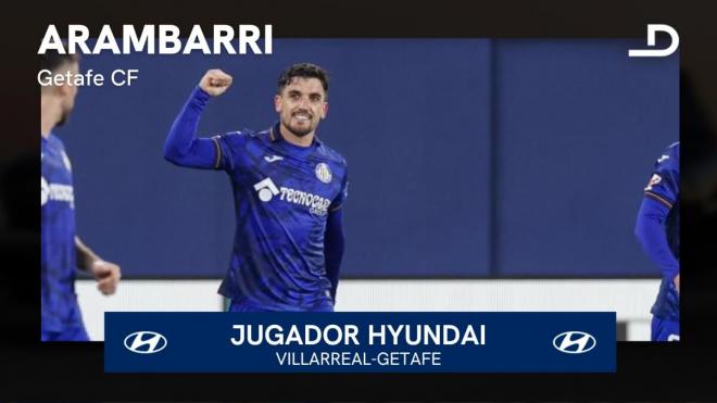 Mauro Arambarri, Jugador Hyundai del Villarreal-Getafe.