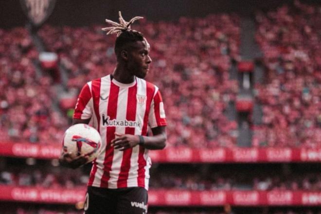 Nico Williams, en un partido jugado en San Mamés (Foto: Athletic Club).