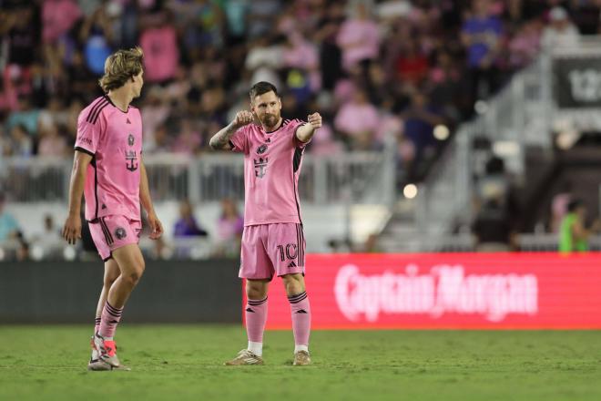 Leo Messi celebra uno de sus goles con el Inter de Miami (FOTO: Cordón Press).