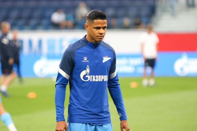 Douglas Santos, en un entrenamiento del Zenit (FOTO: Cordón Press).