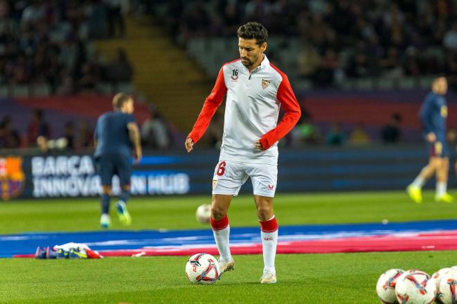 Jesús Navas, en Montjuic (Foto: Cordon Press).