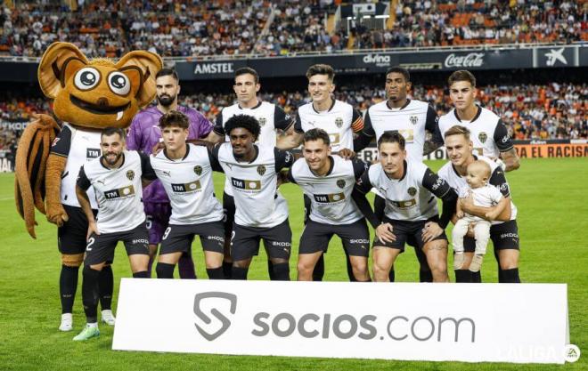 El once titular del Valencia CF ante la UD Las Palmas (Foto: LALIGA).