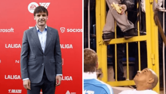 Fernando Morientes pide perdón por reírse de los plátanos a Roberto Carlos.