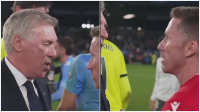 Carlo Ancelotti y Hernández Hernández (Foto: DAZN)