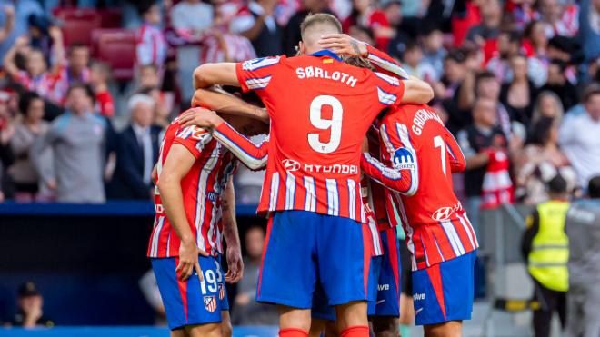 Los jugadores del Atlético de Madrid celebrando un gol ante el Leganés (Fuente: Cordon Press)