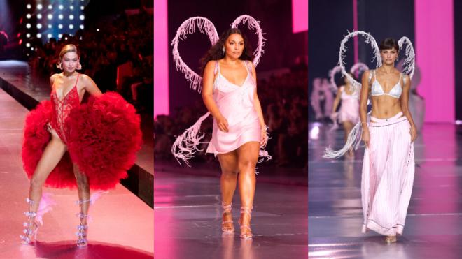 Gigi Hadid, Paloma Elsesser y Taylor Hill en el desfile de Victoria`s Secret 2024 (Foto: Cordon Press)