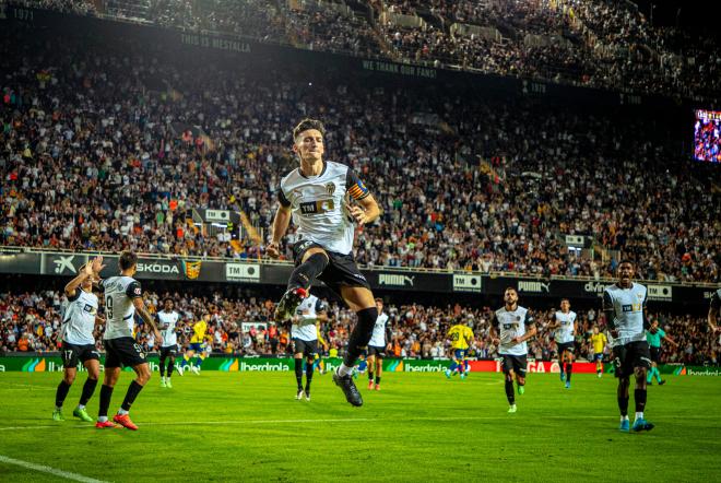 Gol de Pepelu a la UD Las Palmas (Foto: Valencia CF).