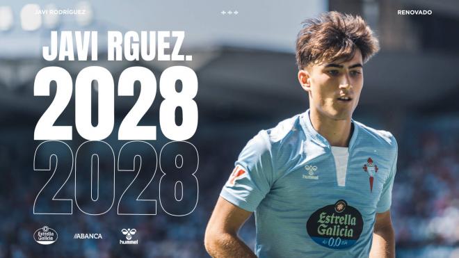 Javi Rodríguez renueva con el Celta hasta 2028 (Foto: RCCV).