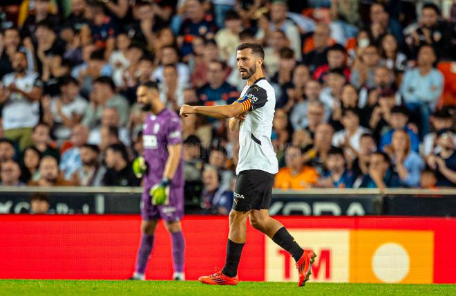 José Gayà, ante la UD Las Palmas (Foto: Valencia CF).