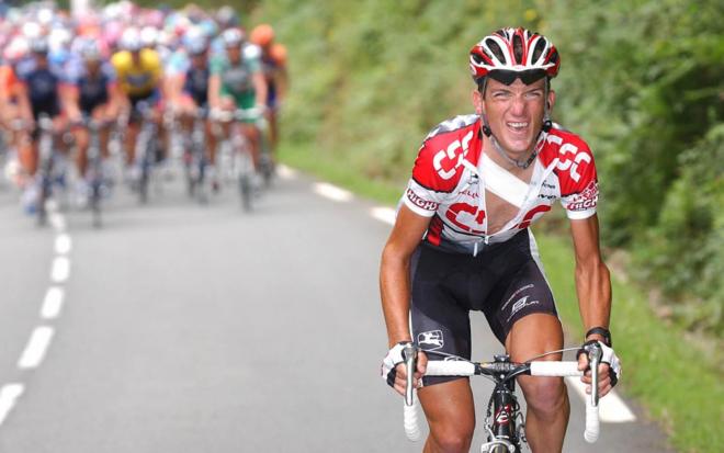 Tyler Hamilton, en una escapada durante su carrera como ciclista (Foto: Cordon Press).