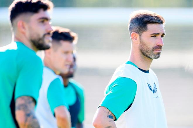 El central Yeray Álvarez, junto a Unai Núñez y Ander Herrera entrenando en Lezama (Foto: Athletic Club).