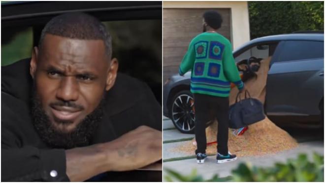 LeBron James y la novatada a su hijo Bronny (Foto: @kingjames)