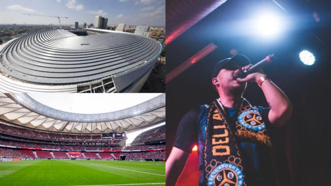 Santiago Bernabéu, Metropolitano y Dellafuente (Montaje: Cordon Press e Instagram)