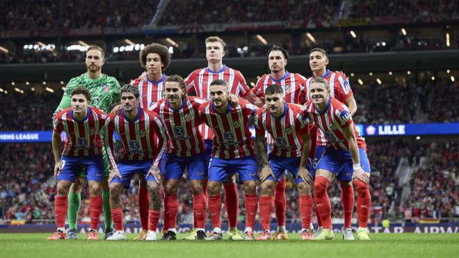 La alineación del Atlético ante el Lille (Cordon Press)