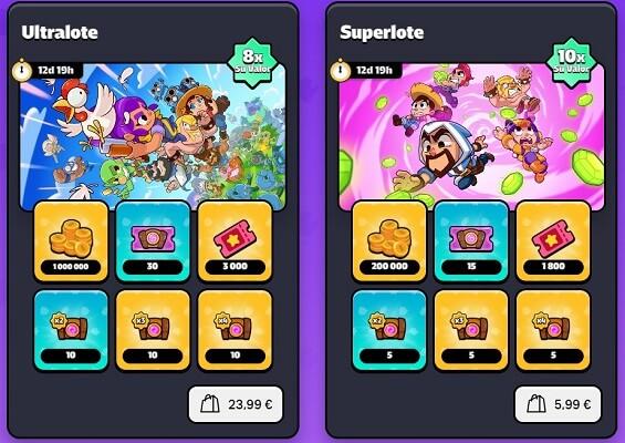 El lote de ofertas de Squad Busters en el Supercell Store.